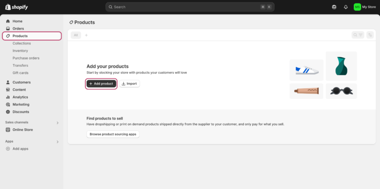 Products -- Add products
